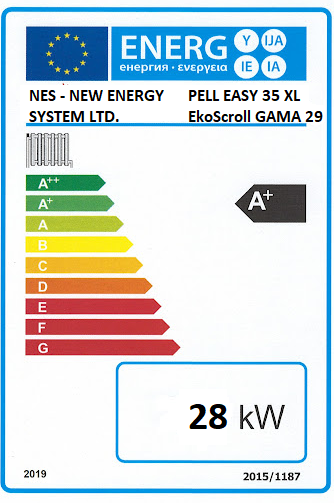 EkoScroll GAMA 29 - energetický štítek